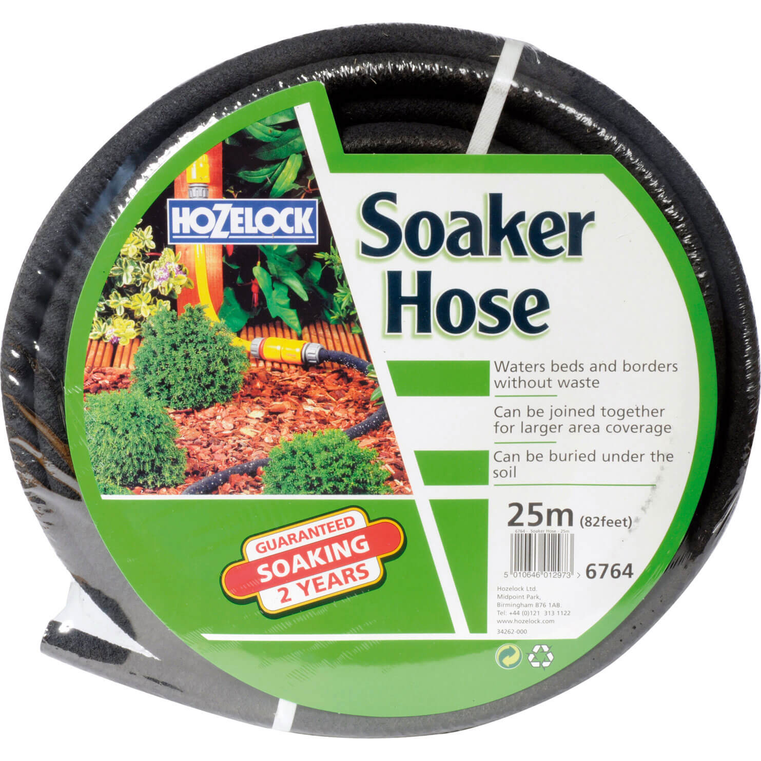 Hozelock Porous Soaker Hose Pipe with Connector 1/2" / 12.5mm 25m Black Price Comparisons | Compare The Build