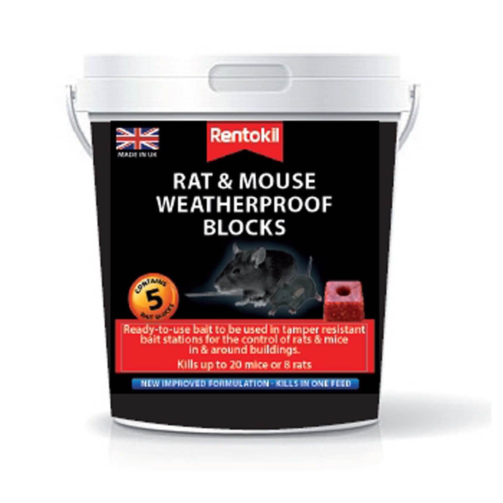 Rentokil Rat & Mouse Bait Blocks (Pack of 5) Price Comparisons | Compare The Build