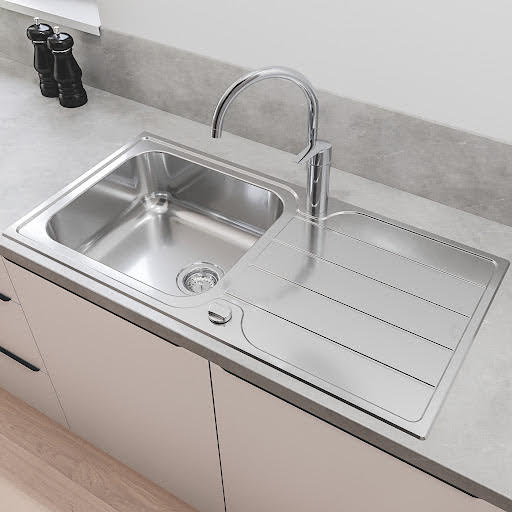 Grohe K500 1.0 Stainless Steel Inset Flushmount Kitchen Sink - Drainer & Waste | Compare The Build