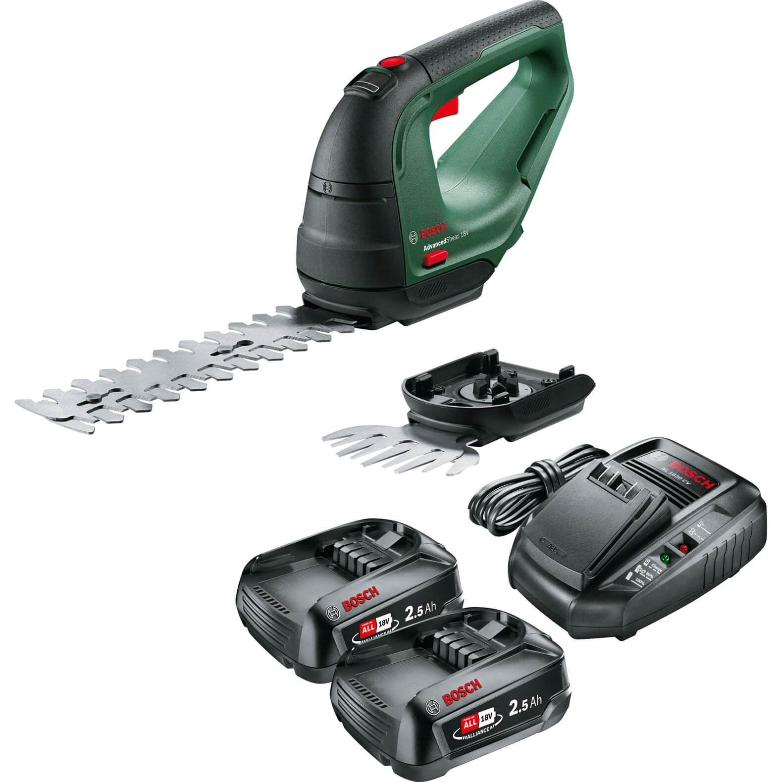 Bosch ADVANCEDSHEAR 18v Cordless Grass and Shrub Shears 2 x 2.5ah Li-ion Charger Price Comparisons | Compare The Build