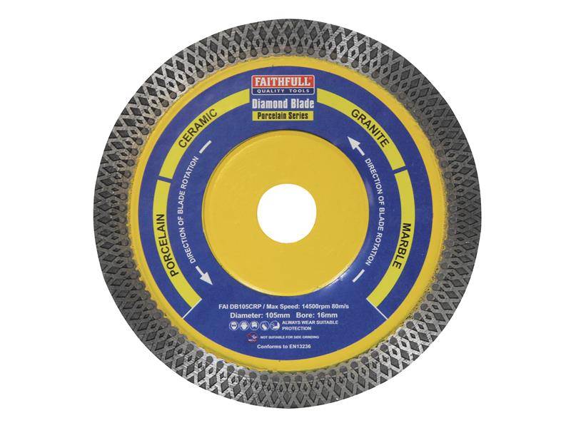 Faithfull FAIDB105CRP Porcelain Diamond Blade 105 x 16mm | Compare The Build