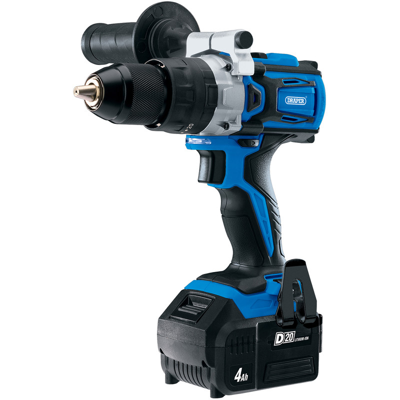 Draper D20 20V Brushless Combi Drill 1 x 4.0Ah Steel | Compare The Build