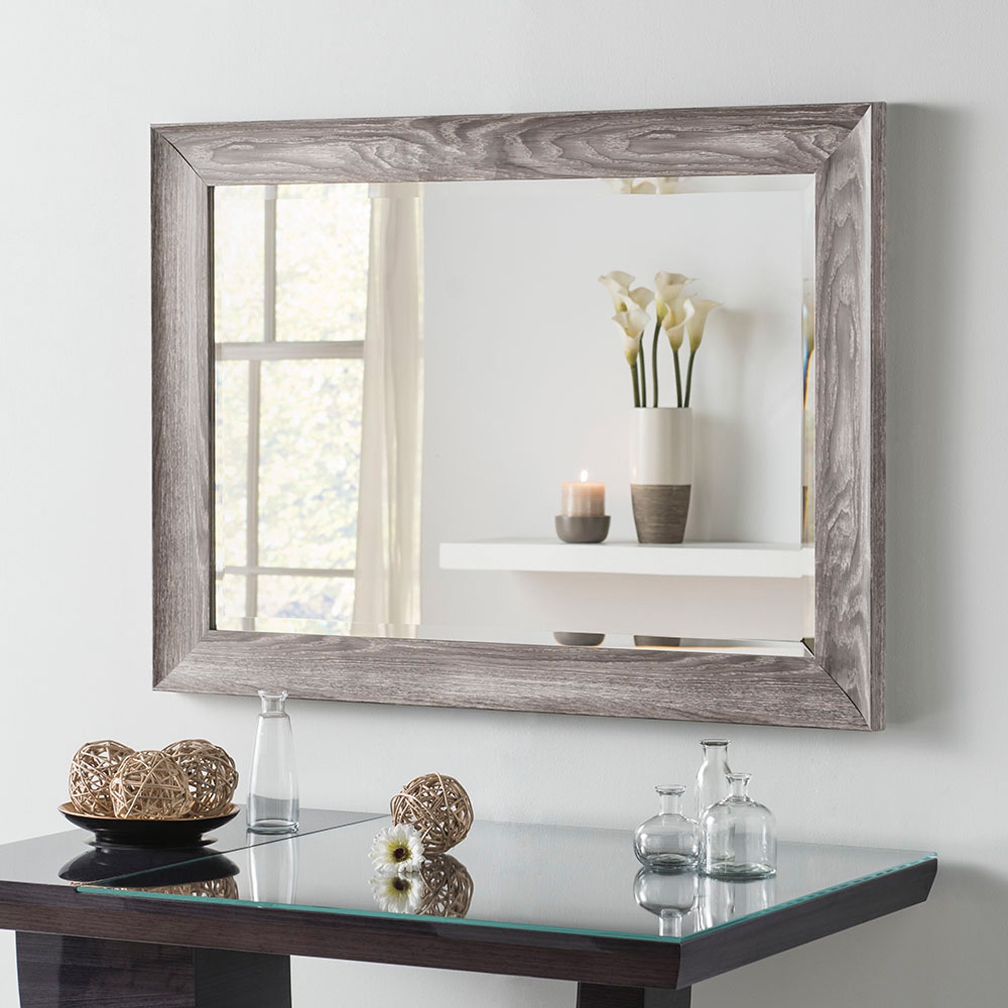 Yearn Framed Mirror Light Grey Grey Price Comparisons | Compare The Build