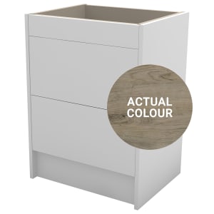 Duarti By Calypso Cascade 600mm Full Depth 2 Drawer Floor Standing Vanity Unit - Grey Bark Price Comparisons | Compare The Build