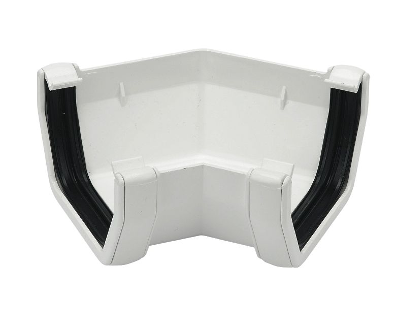 FloPlast White Square 135° Gutter angle, (Dia)114mm Price Comparisons | Compare The Build