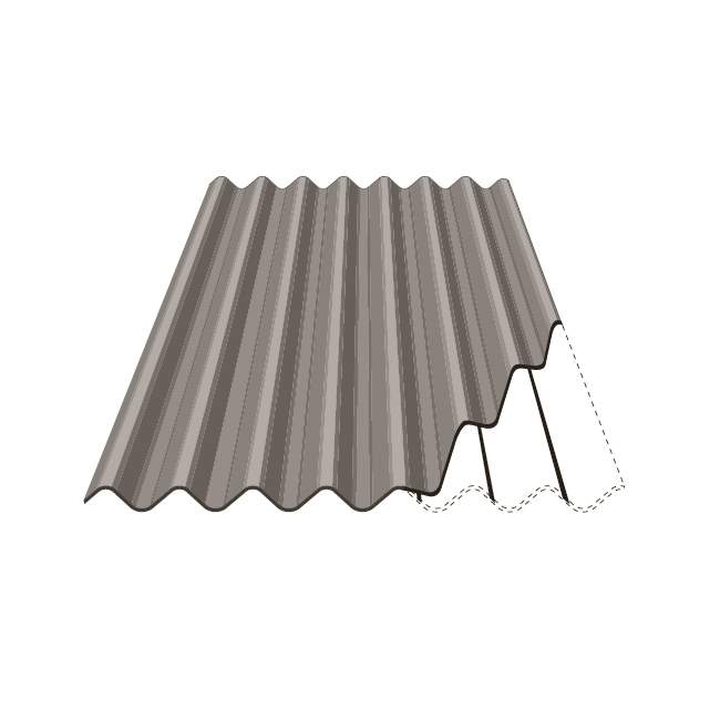 Eternit Profile 6'' Fibre Cement Roof Sheet Natural Grey - 2440mm MAP62440 Price Comparisons | Compare The Build