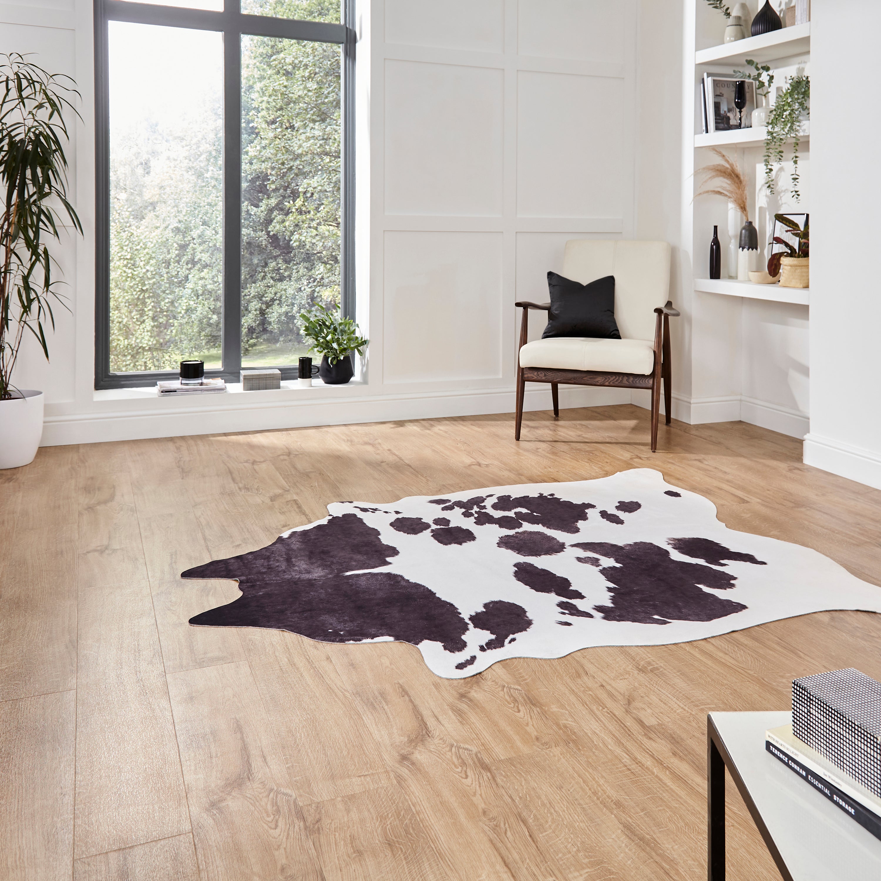 Faux Cow Print Rug Black/White Price Comparisons | Compare The Build