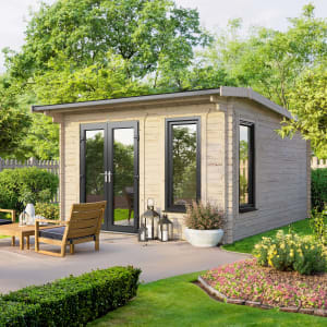 Power Sheds 12 x 12ft Left Hand Door Apex Notched Logs Log Cabin Price Comparisons | Compare The Build