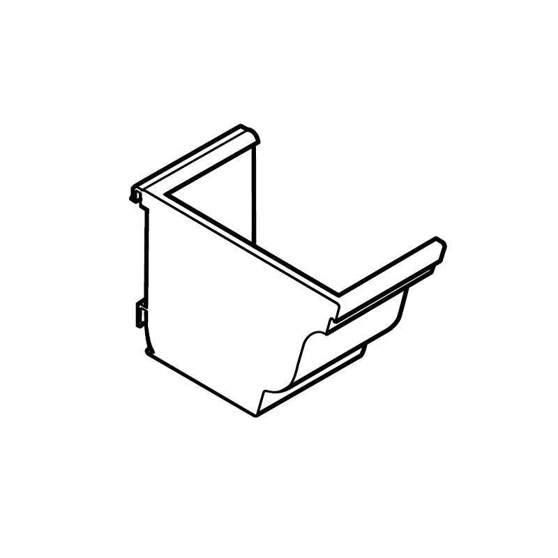 Alumasc Aqualine Moulded Left Hand Stop End in White - 140mm x 100mm Aluminium EMG14/SELHA/PPC/9016 Price Comparisons | Compare The Build