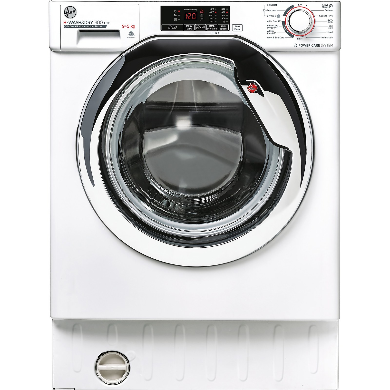 Hoover H-WASH&DRY 300 LITE HBDS495D1ACE Integrated 9Kg / 5Kg Washer Dryer with 1400 rpm - White Price Comparisons | Compare The Build