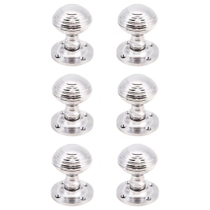 Ringed Mortice Polished Chrome Door Knob - 3 Pairs Price Comparisons | Compare The Build