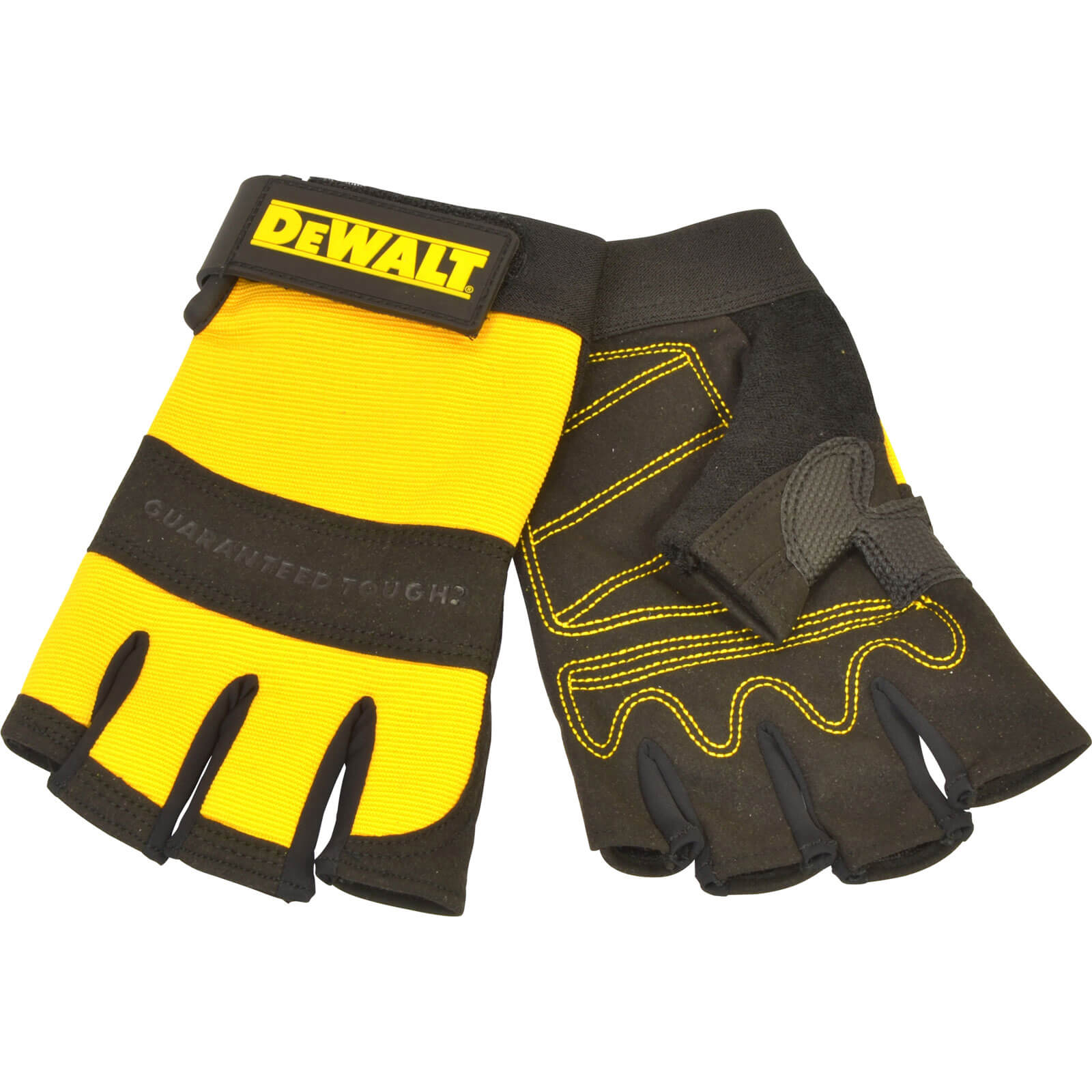 DeWalt Fingerless Synthetic Padded Leather Palm Gloves L | Compare The Build