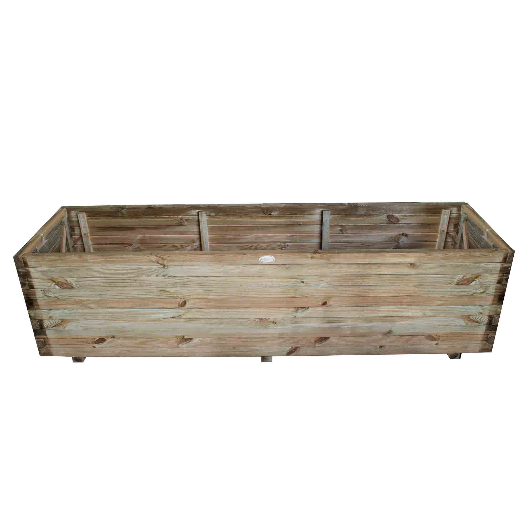 Forest Garden Lomello Natural Timber Wooden Rectangular Planter 50Cm Price Comparisons | Compare The Build