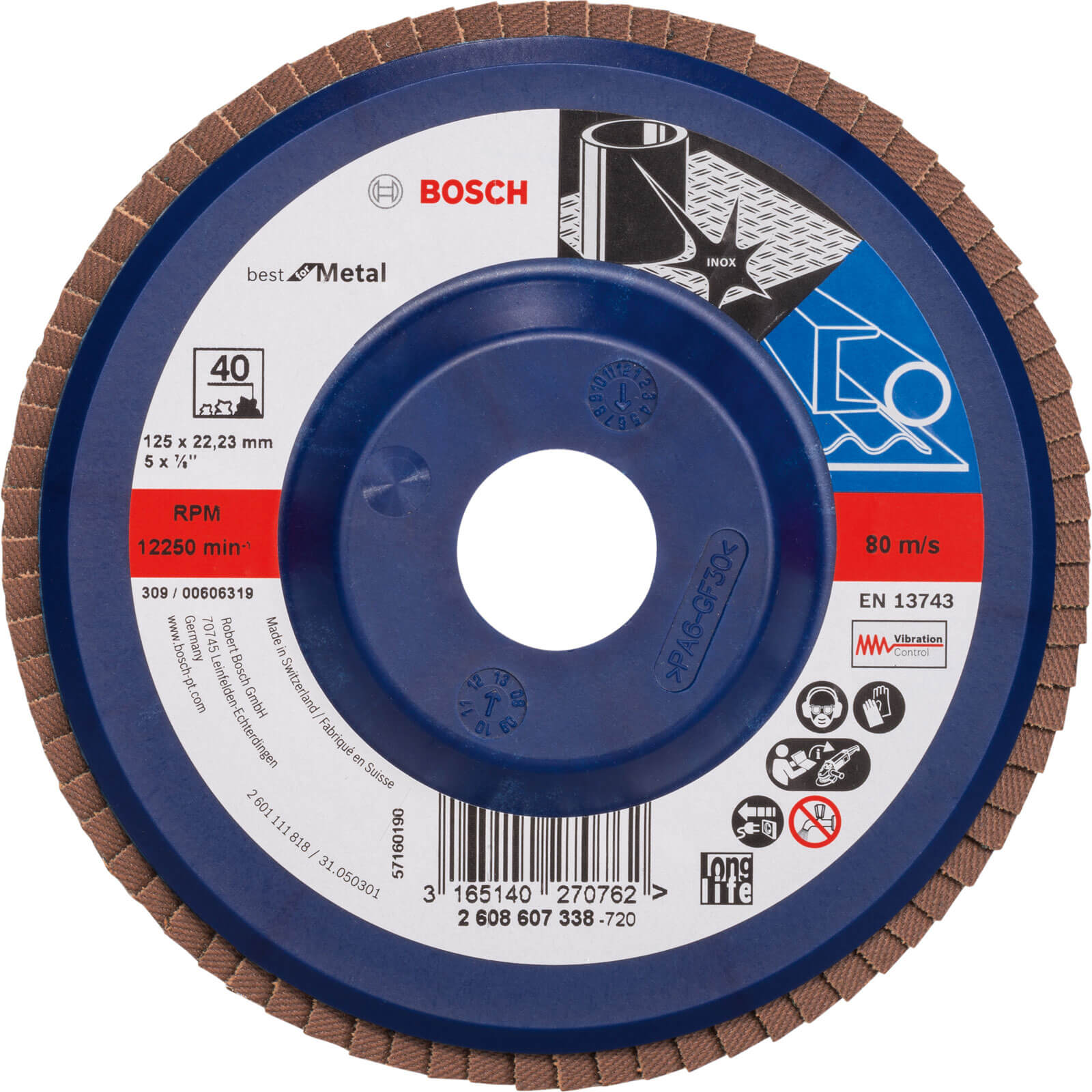 Bosch X571 Best for Metal Straight Flap Disc 115mm 60g Pack of 1 | Compare The Build