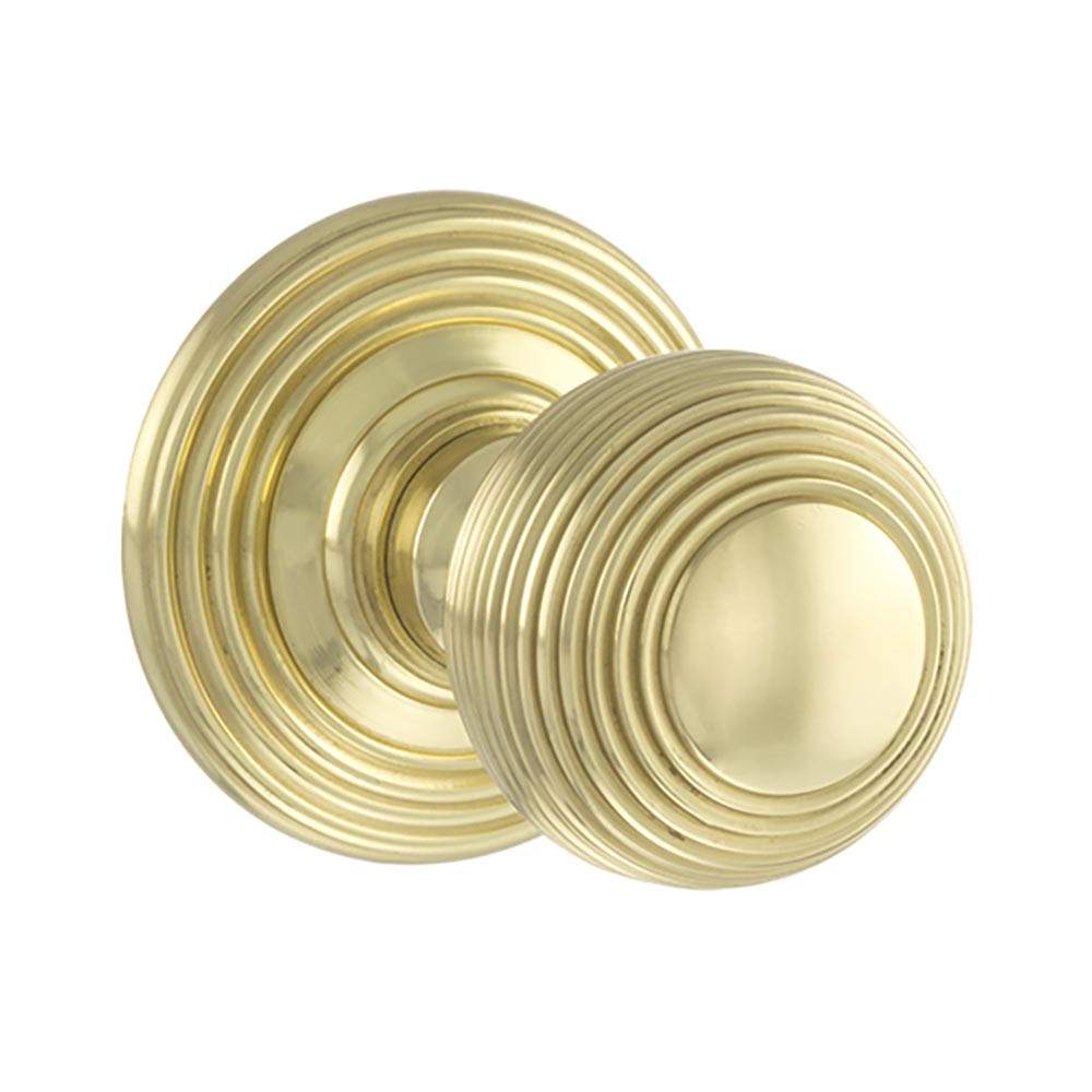 Atlantic Old English Ripon Solid Brass Reeded Mortice Knob on Concealed Fix Rose - Polished Brass Atlantic UK OE50RMKPB Price Comparisons | Compare The Build