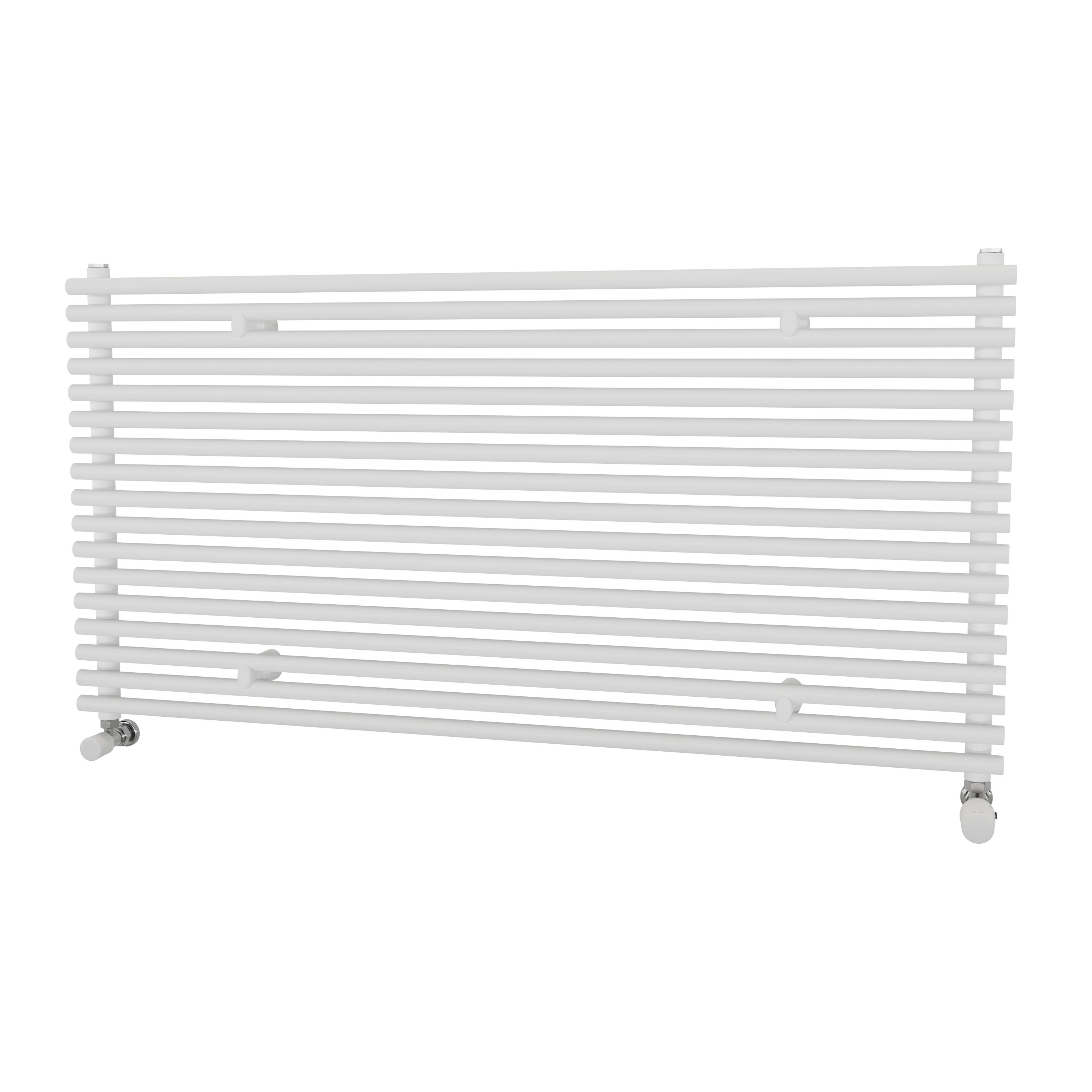 Ximax Gamba Satin White Horizontal Designer Radiator, (W)1200mm X (H)610mm Price Comparisons | Compare The Build