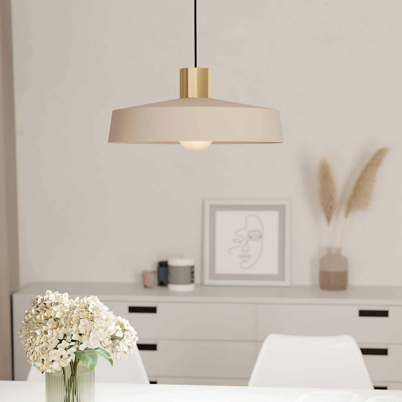 Eglo Valdiola Pendant Ceiling Light  - BrushedSand Price Comparisons | Compare The Build