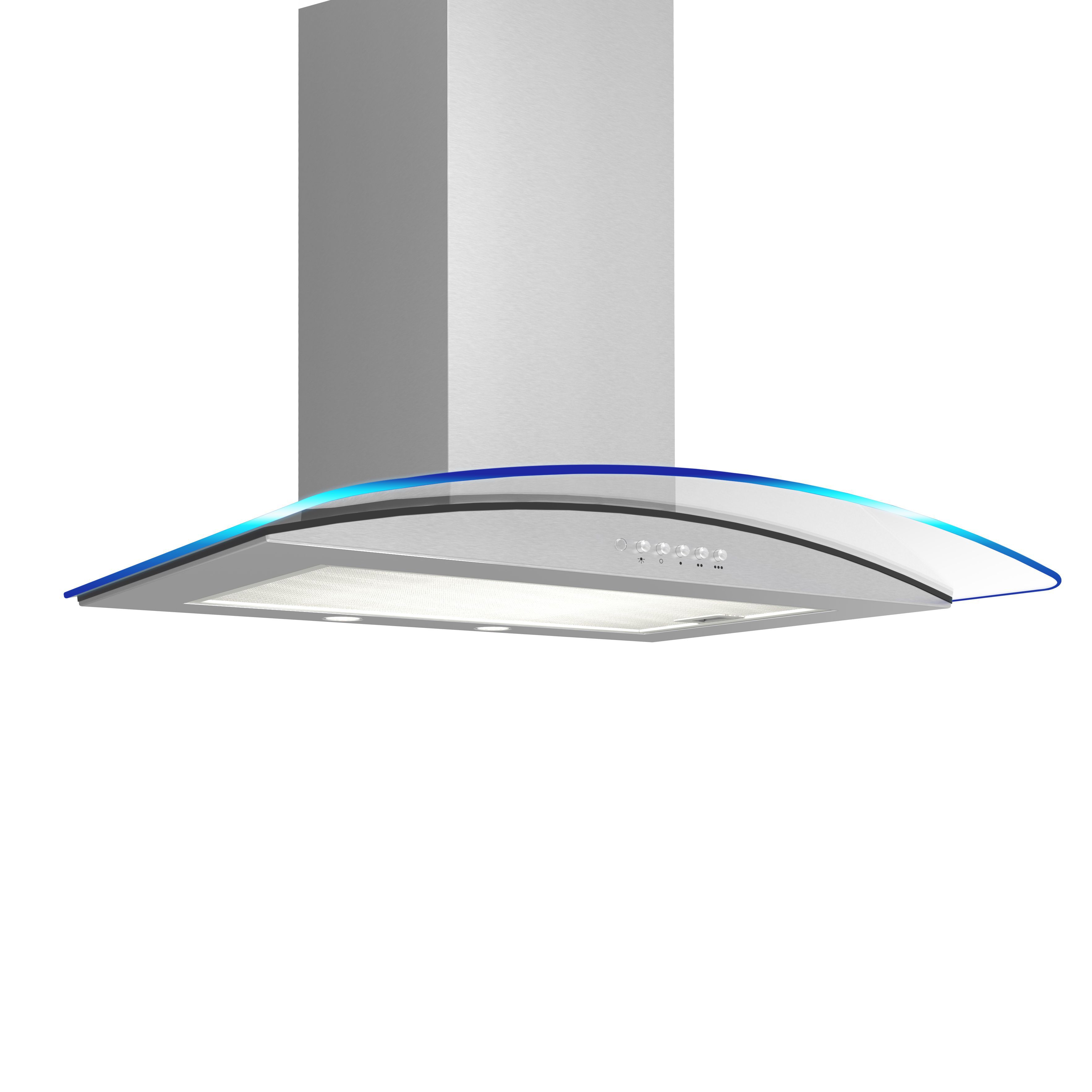 Designair Gcled60Ss Steel & Glass Curved Cooker Hood, (W) 600mm Price Comparisons | Compare The Build