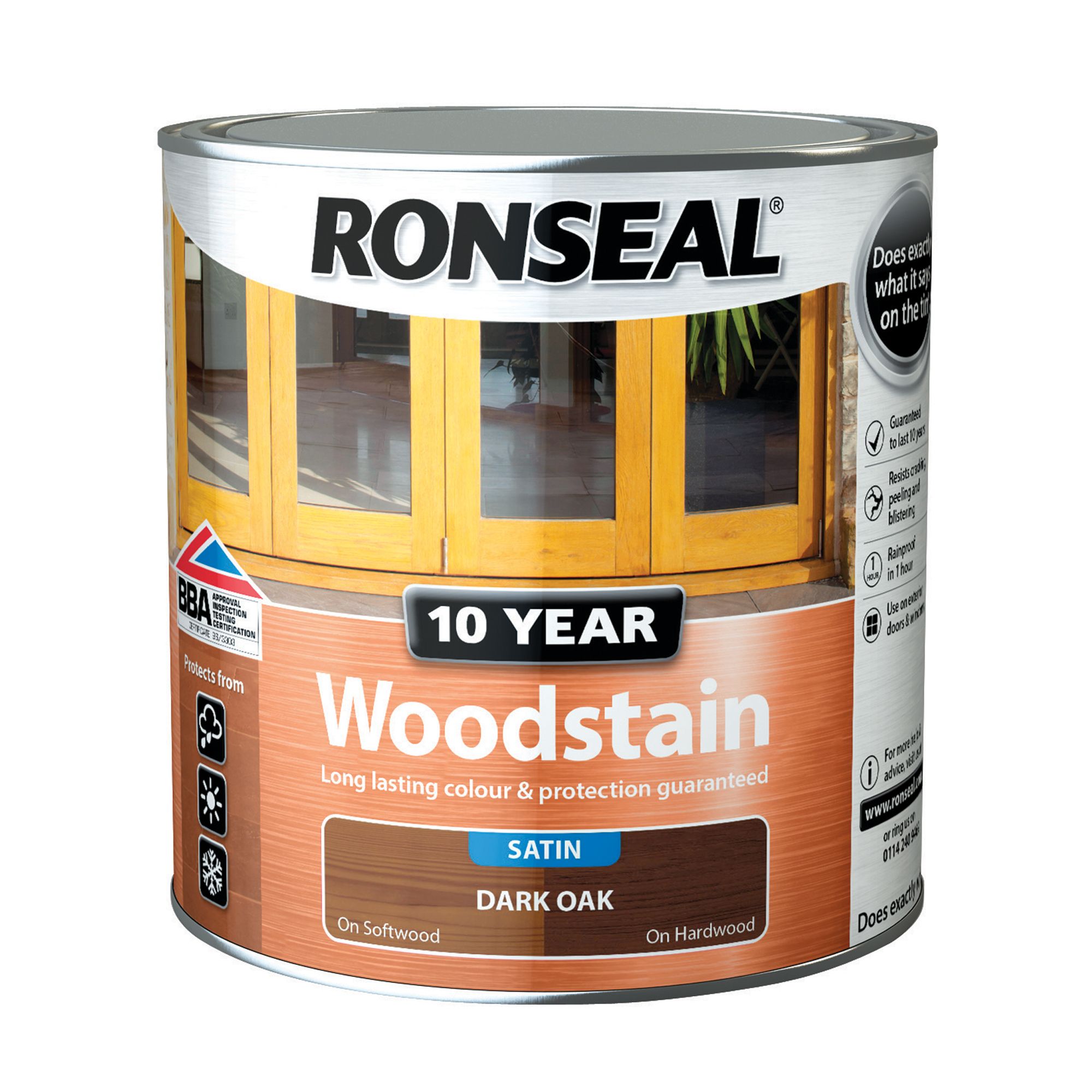 Ronseal Dark Oak Satin Wood Stain, 750Ml Price Comparisons | Compare The Build