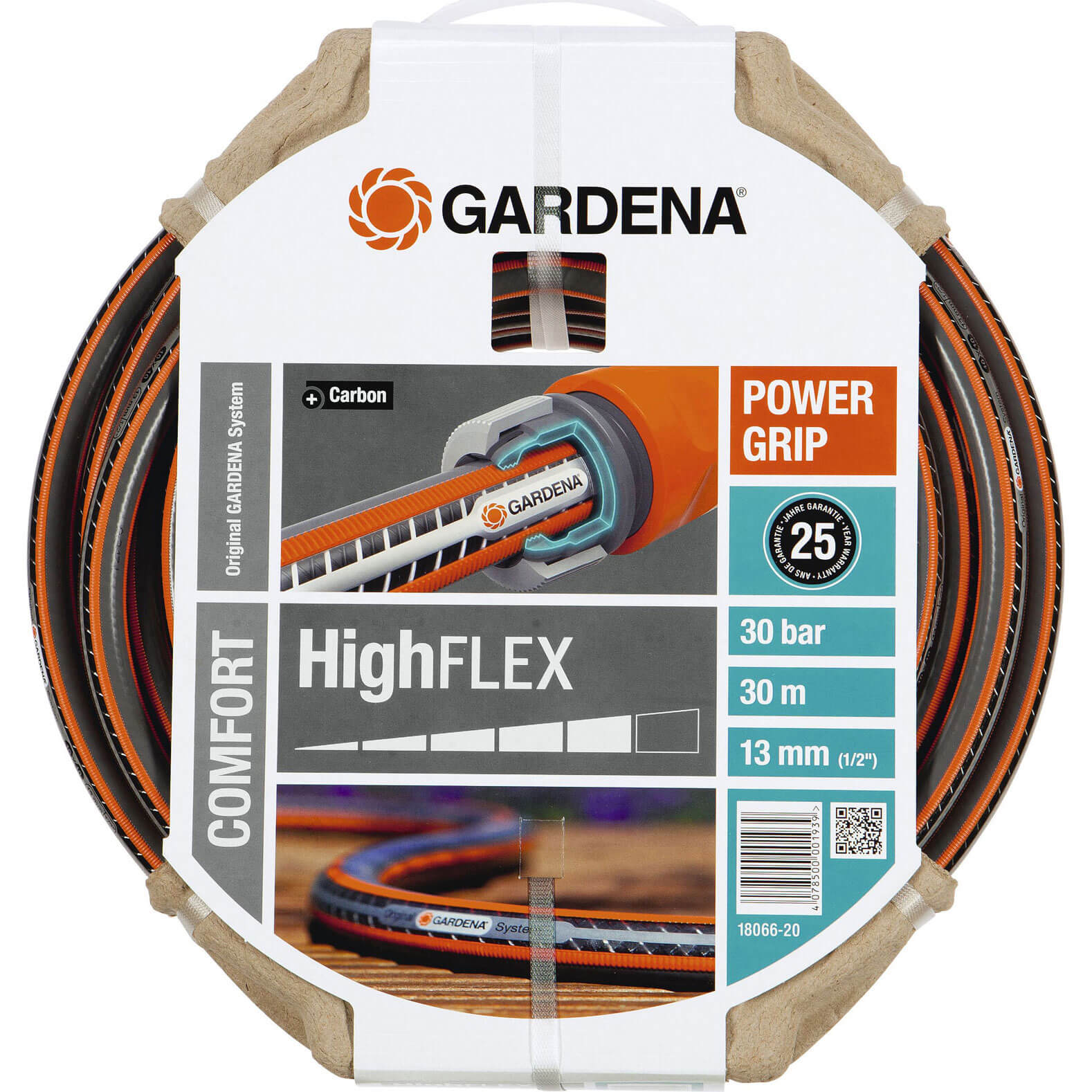 Gardena Comfort HighFLEX Hose Pipe 1/2" / 12.5mm 30m Grey & Orange Price Comparisons | Compare The Build