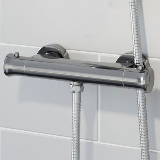 Architeckt Round Thermostatic Bar Mixer Shower Valve - Bottom Outlet Price Comparisons | Compare The Build