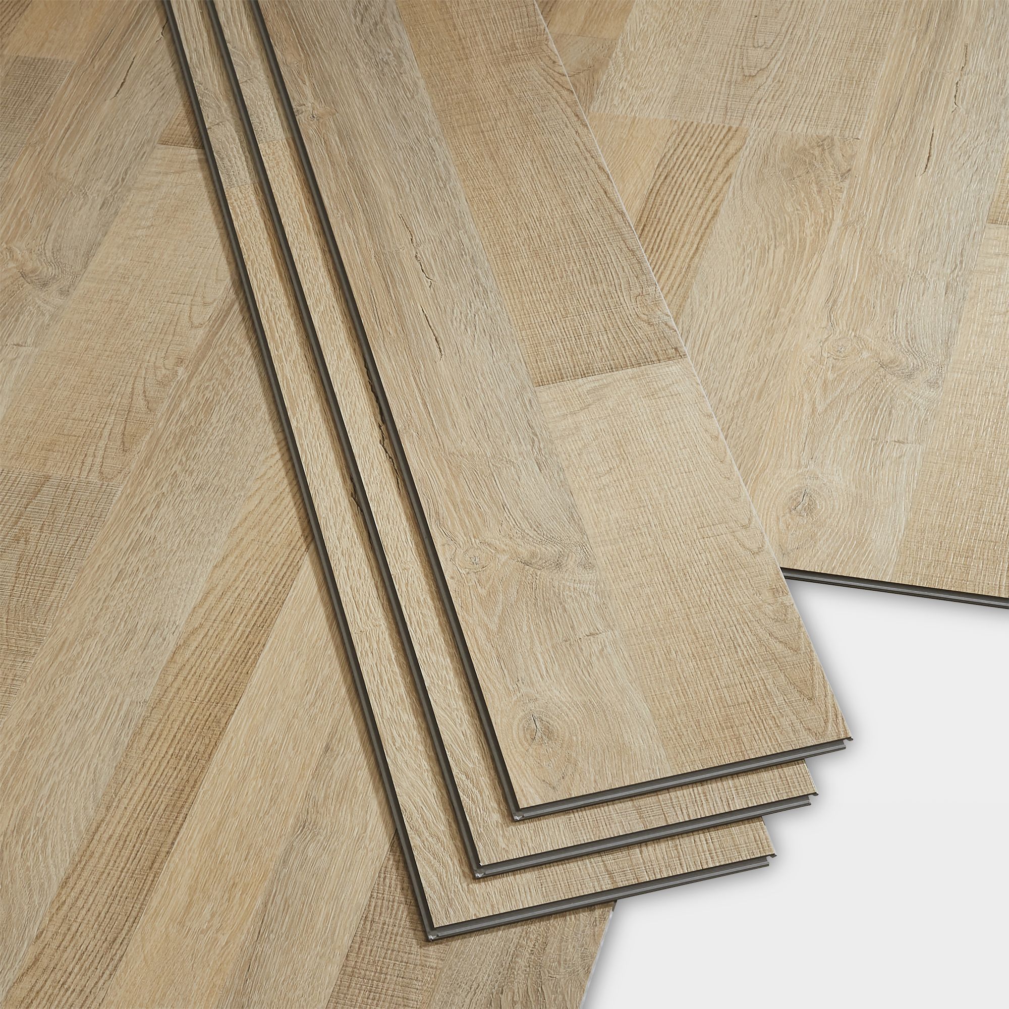 Light natural Wood effect Luxury vinyl click flooring Price Comparisons | Compare The Build