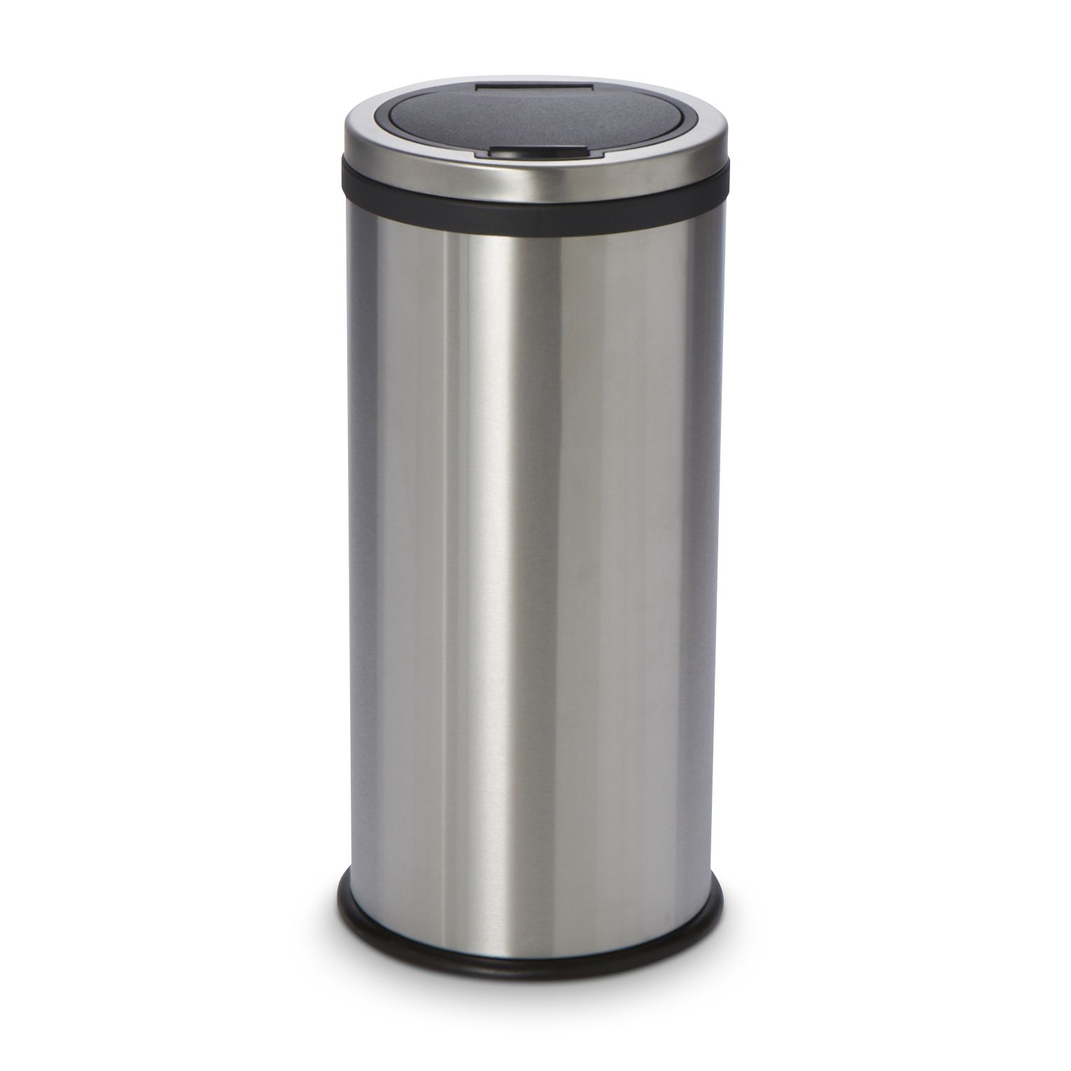 Cooke & Lewis Antey Touch Top Stainless Steel Round Freestanding Kitchen Bin, 30L | Compare The Build