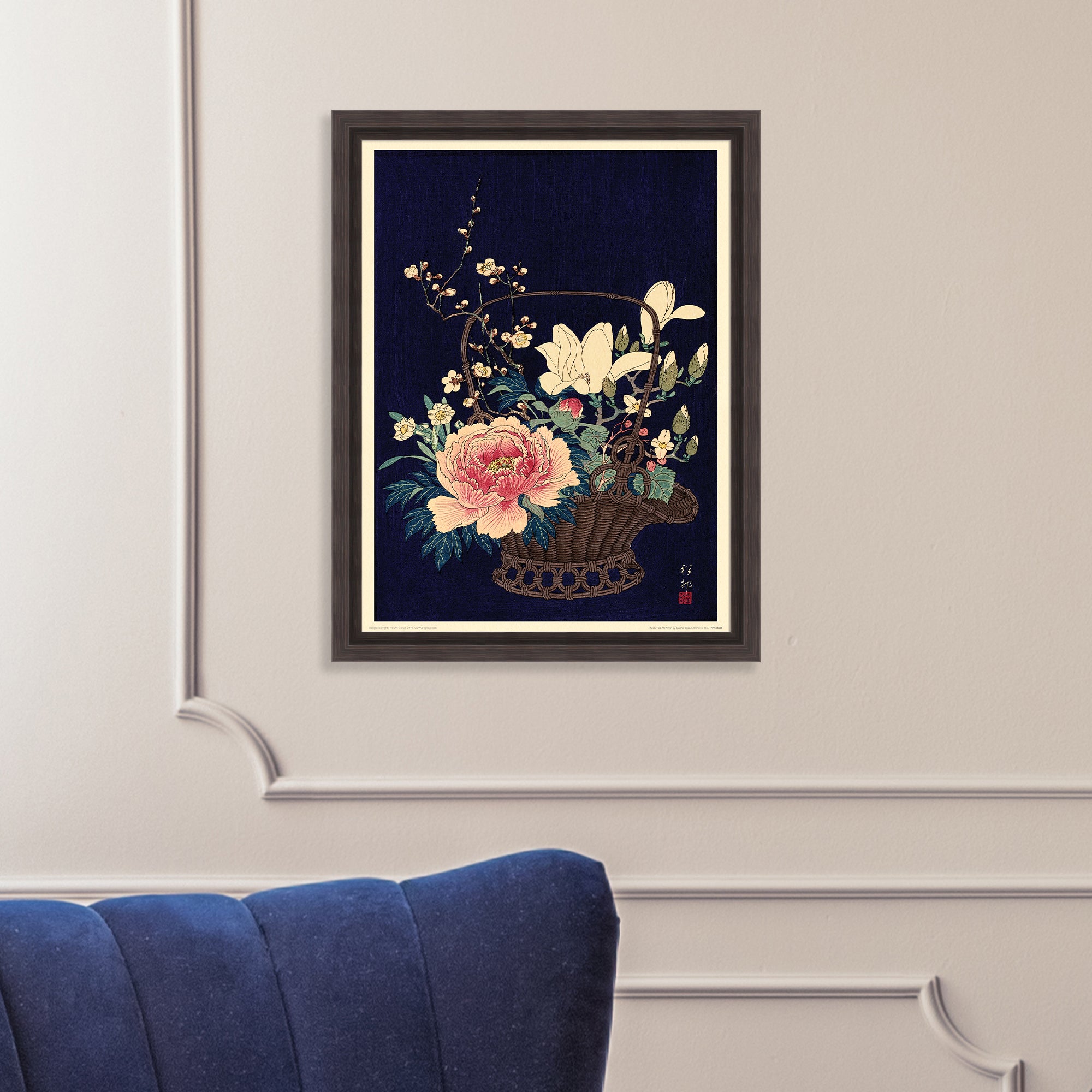 The Art Group Basket Of Flowers Framed Print Navy Price Comparisons | Compare The Build