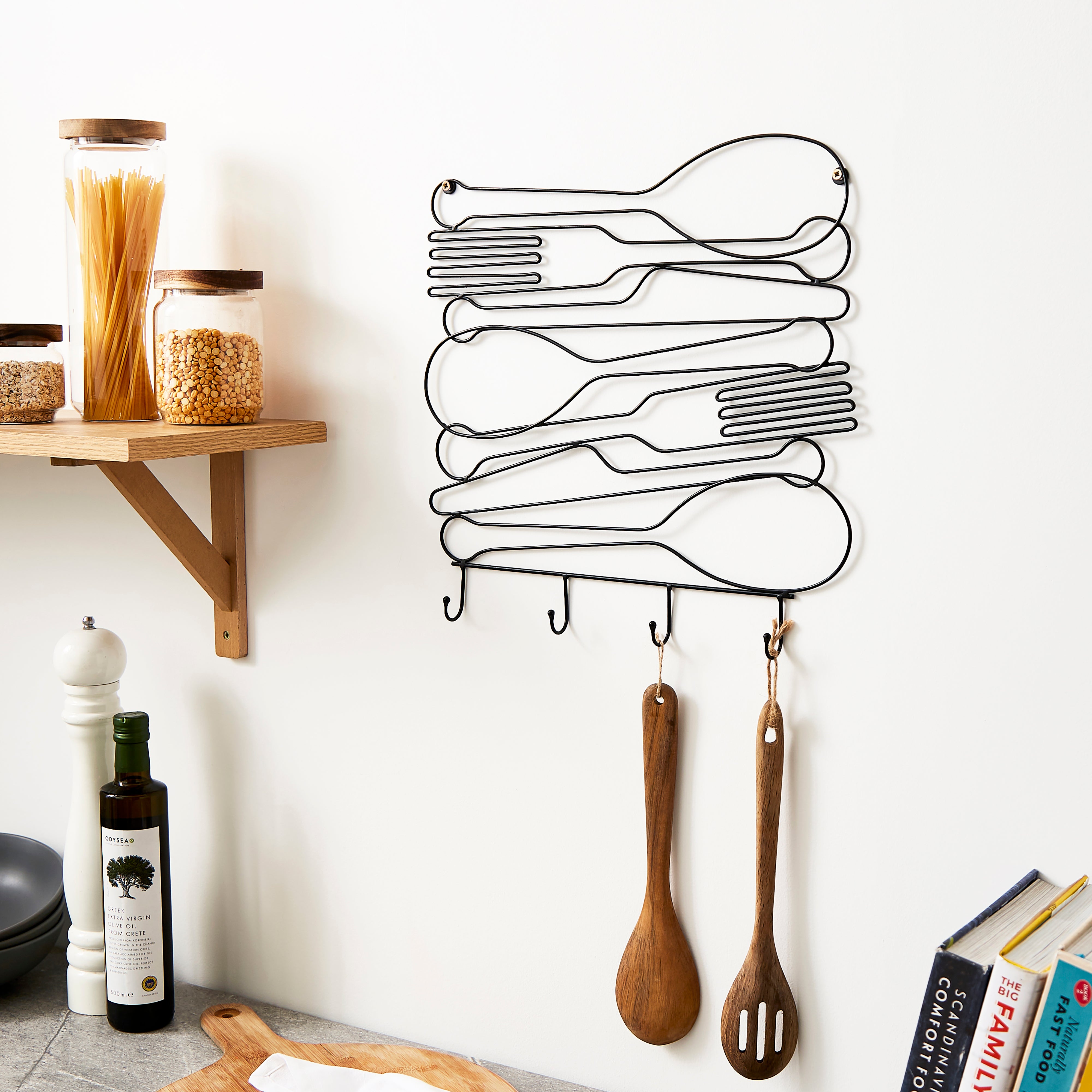 Utensils Wall Art with Hooks Black Price Comparisons | Compare The Build