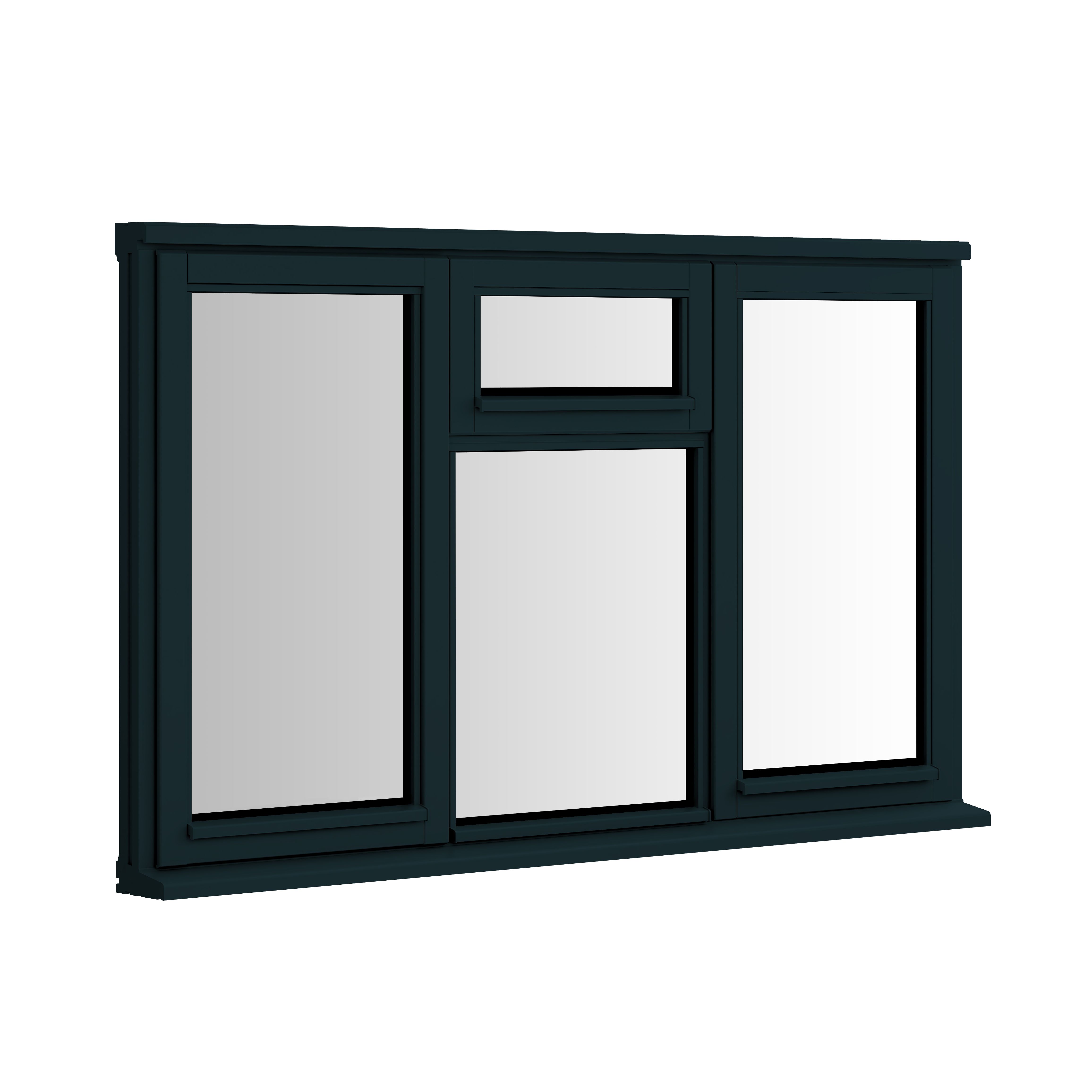 Clear Double Glazed Anthracite Grey Timber Window, (H)895mm (W)1765mm Price Comparisons | Compare The Build