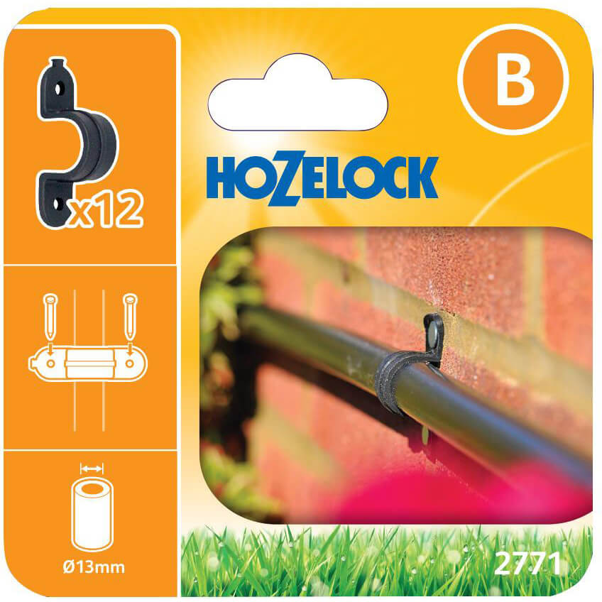 Hozelock MICRO Wall Clip 1/2" / 12.5mm Pack of 12 | Compare The Build