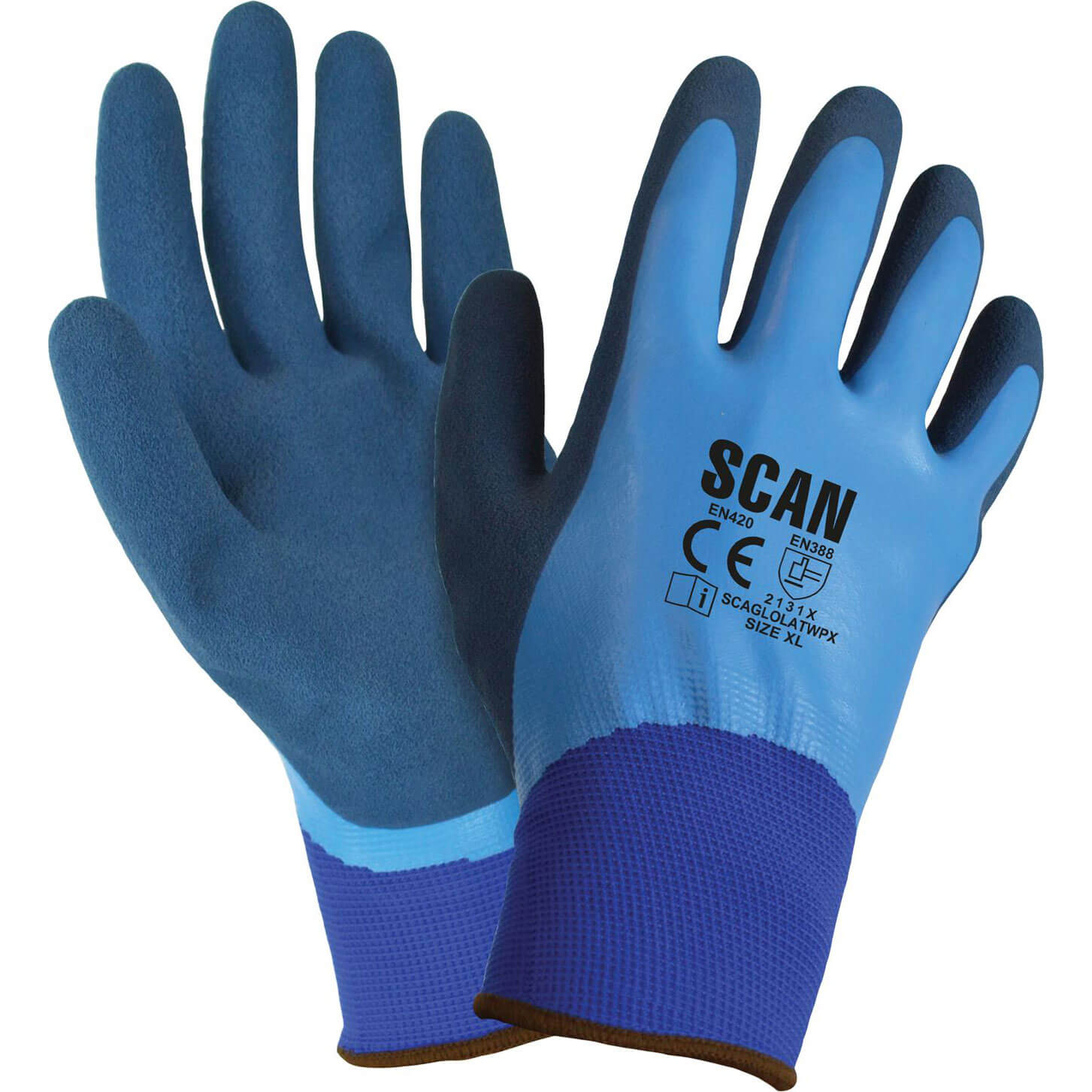 Scan Waterproof Latex Gloves Blue XL Price Comparisons | Compare The Build