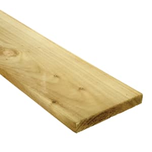 Wickes Kiln Dried Treated Sawn Spruce Timber - 22x150x3000mm Price Comparisons | Compare The Build