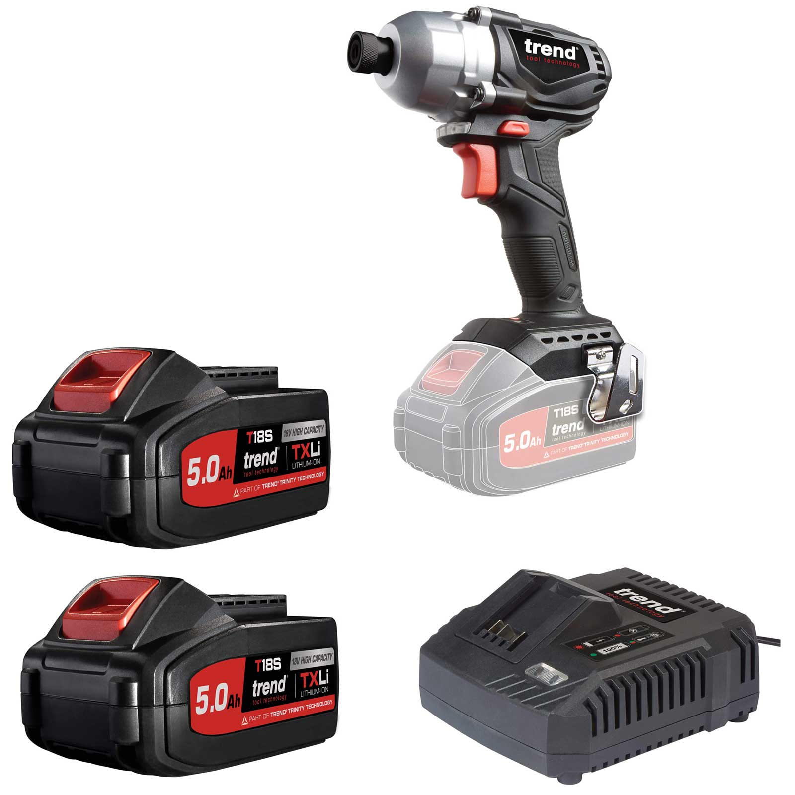 Trend T18S/IDB 18v Cordless Brushless Impact Driver 2 x 5ah Li-ion Charger No Case Price Comparisons | Compare The Build