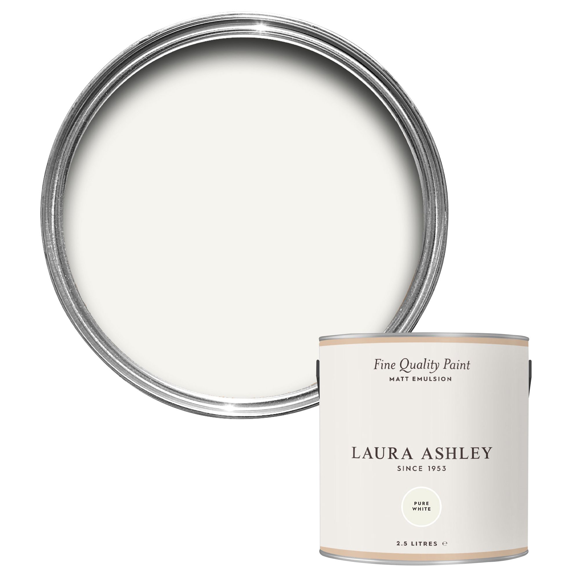 Laura Ashley Pure White Matt Emulsion paint, 2.5L Price Comparisons | Compare The Build