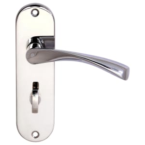 Eden Chrome Bathroom Door Handle - 1 Pair | Compare The Build