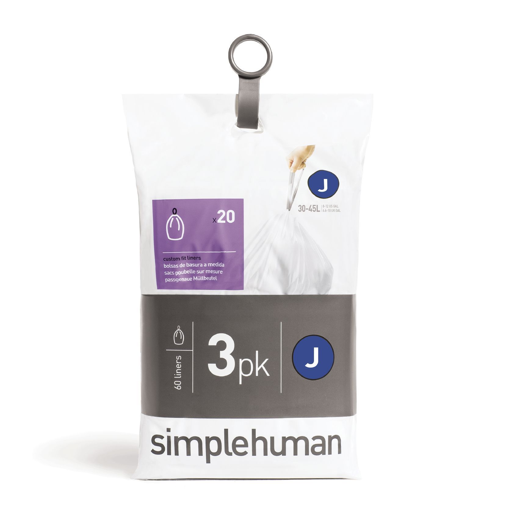 Simplehuman White Plastic Bin Liner, Pack Of 60 | Compare The Build