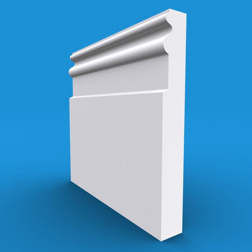 Queens MDF White Primed Skirting Board 4200mm x 145mm x 18mm Price Comparisons | Compare The Build