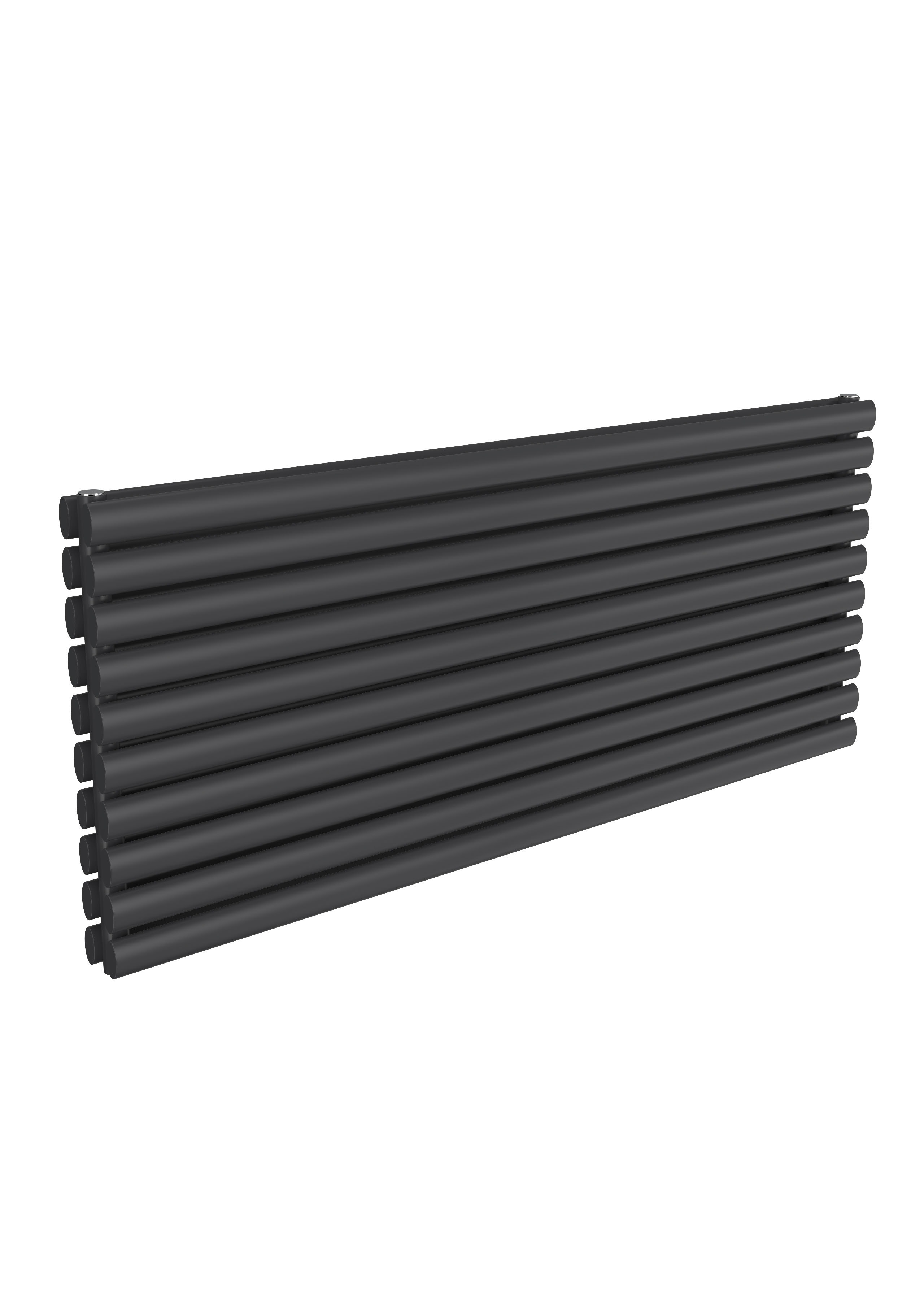 Reina Nevah Horizontal Designer Radiator, Anthracite, 590mm x 1400mm Price Comparisons | Compare The Build