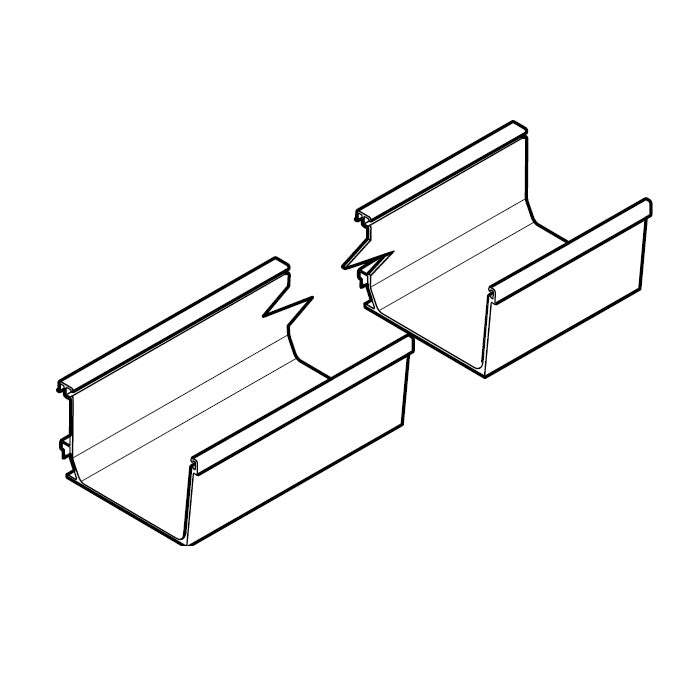 Alumasc Aqualine Box 3 Metre Gutter Assembly in Metallic SIlver - 120mm x 80mm Silver Metallic Matte Aluminium EBG12/3MA/PPC/9006M Price Comparisons | Compare The Build