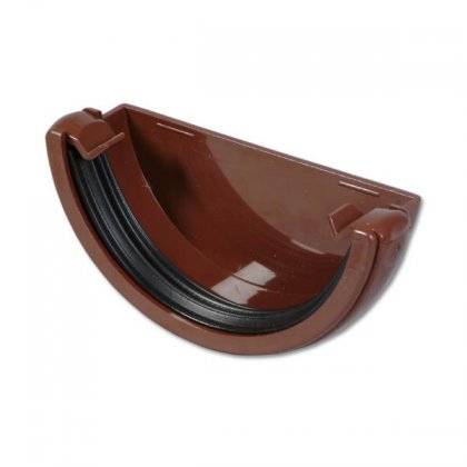 FloPlast Brown Half Round Gutter Stop End External RE1.BR Price Comparisons | Compare The Build