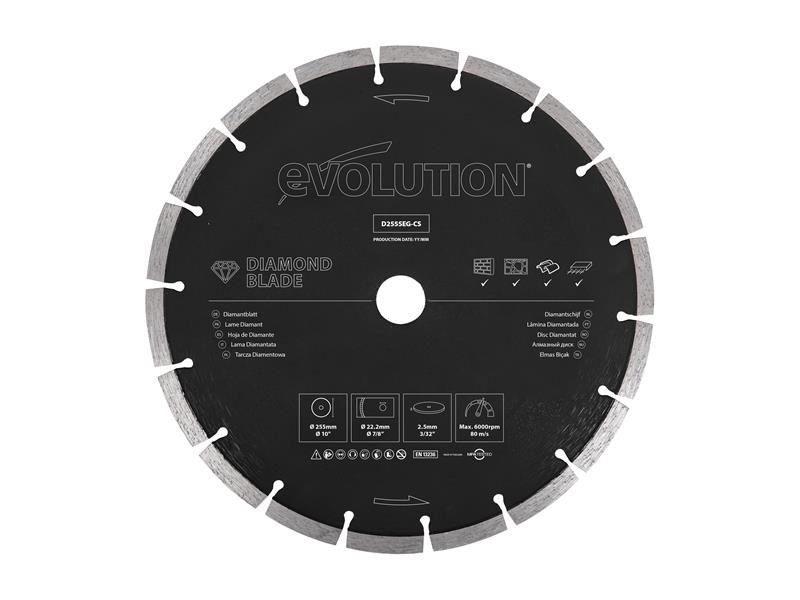 Evolution EVLD255SEGC General Purpose Diamond Blade 255 x 22.2mm Price Comparisons | Compare The Build