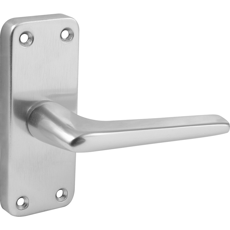 Eclipse Aluminium Door Handles Latch Satin 104 x 41mm (Pair) in Silver Price Comparisons | Compare The Build