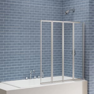 Nexa By Merlyn 4mm Chrome 4 Panel Folding Bath Screen - 1400 x 850mm Price Comparisons | Compare The Build