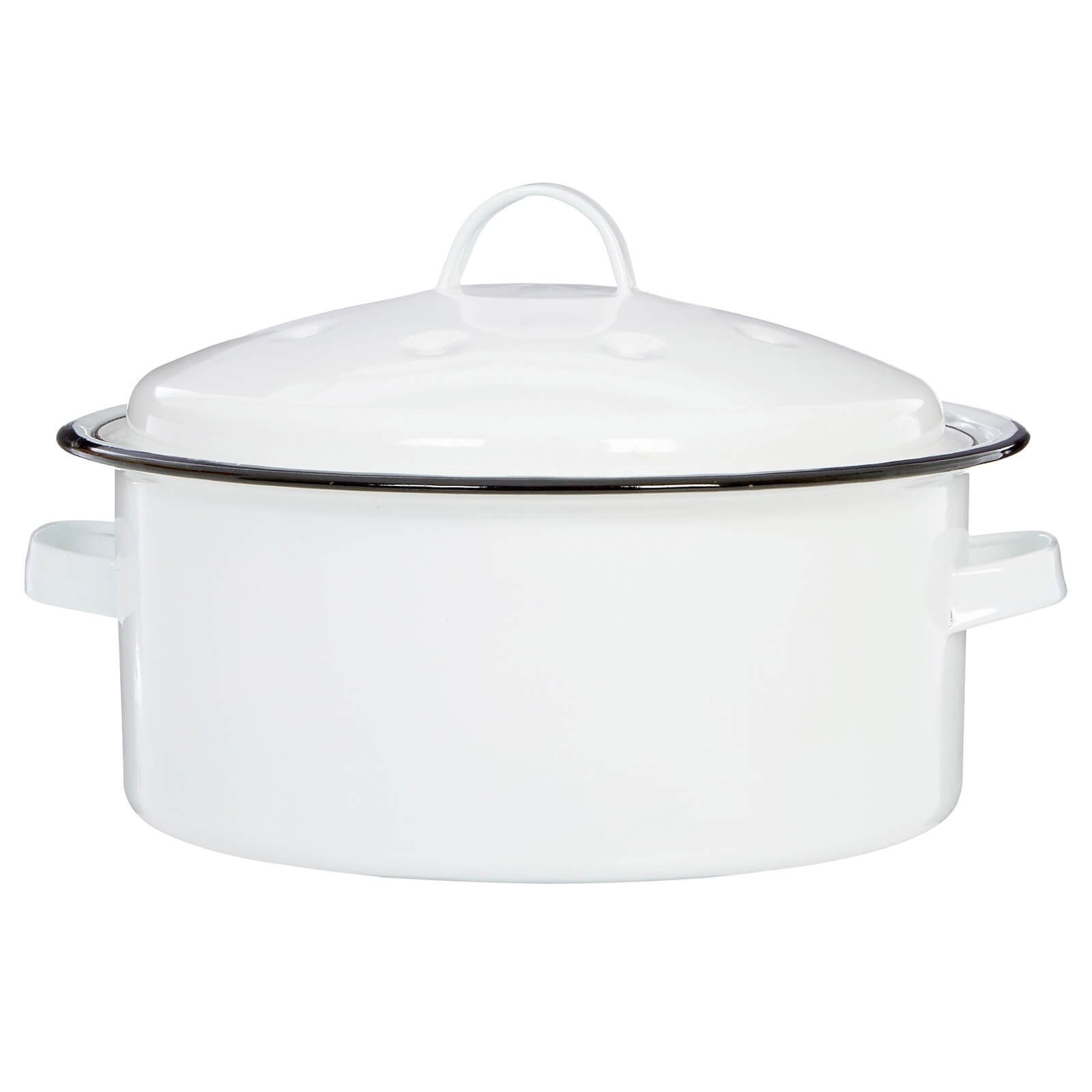 Round Self Basting Roaster - White Enamel Price Comparisons | Compare The Build