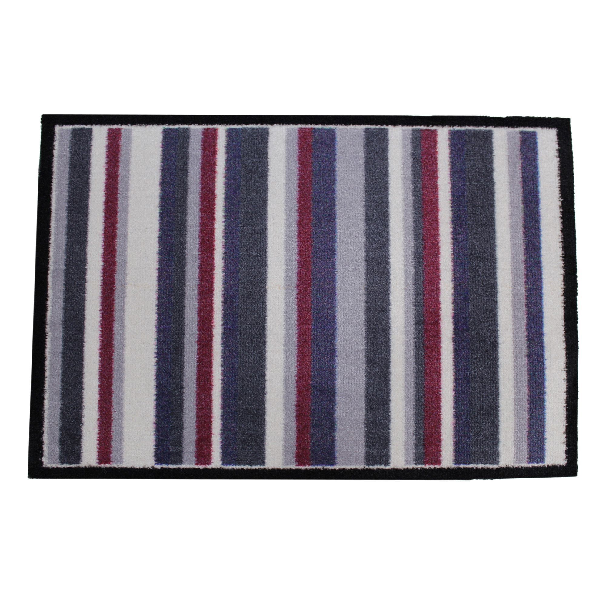 Colours Striped Purple Door Mat (L)0.75M (W)0.65M Price Comparisons | Compare The Build