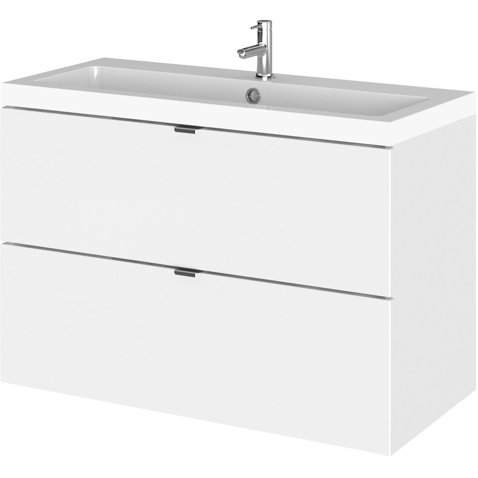 Balterley Dynamic 800mm Wall Hung Vanity Unit with Basin - Gloss White Price Comparisons | Compare The Build