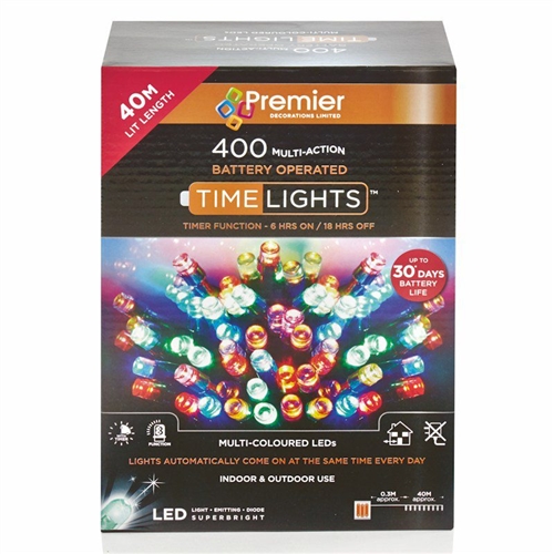 Battery Operated String Lights with Timer - Multi | Compare The Build