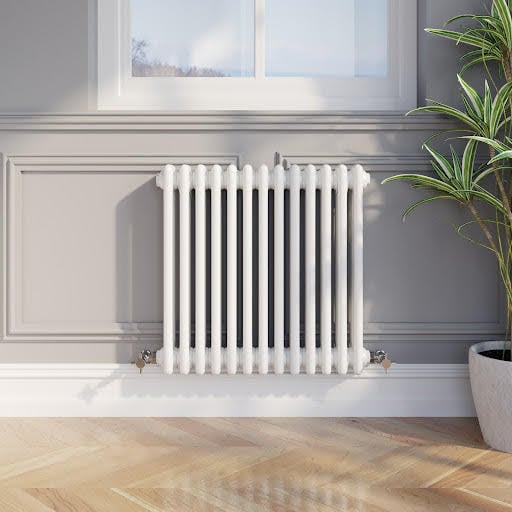 Park Lane Traditional Colosseum Triple Bar Column Radiator White 600 x 605mm Price Comparisons | Compare The Build