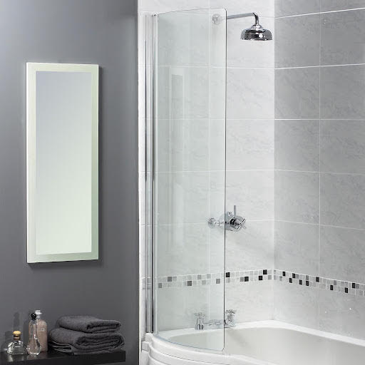 Aqualux Curved Bath Shower Screen 720mm - Silver 6mm Price Comparisons | Compare The Build